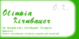 olimpia kirnbauer business card